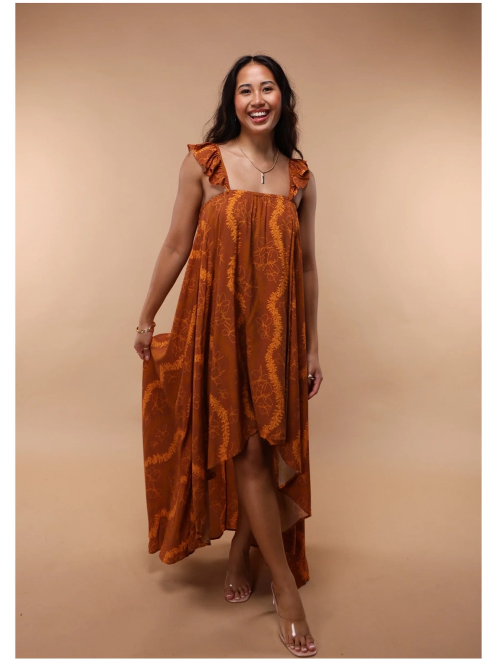 NWT! Lexbreezy Makamae Dress in Ginger Lei Mauve